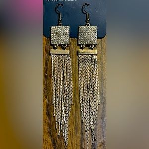 SOLD**Golden Tasseled Earrings**SOLD